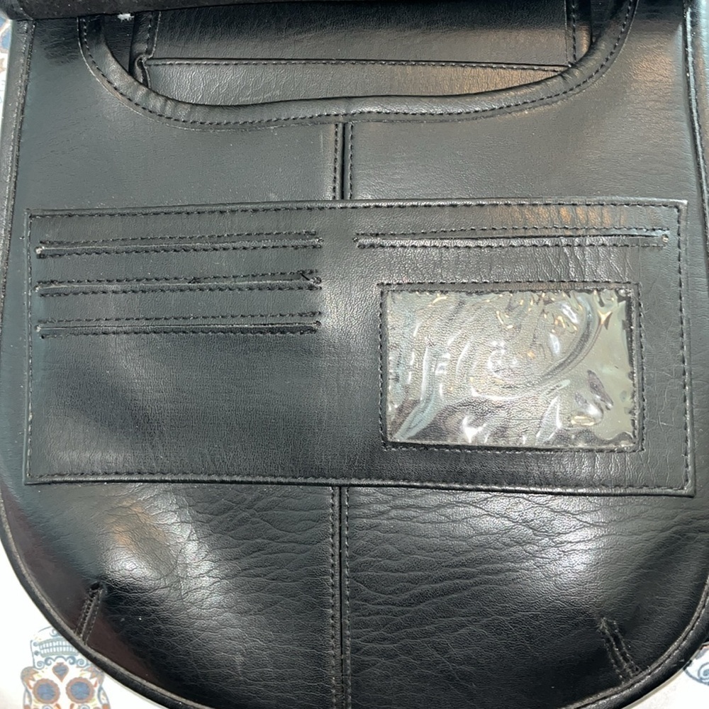 Vintage Coach Black Leather Slim Hippie Flap Costa Rica 9134 Crossbody Bag Purse - Picture 2 of 9